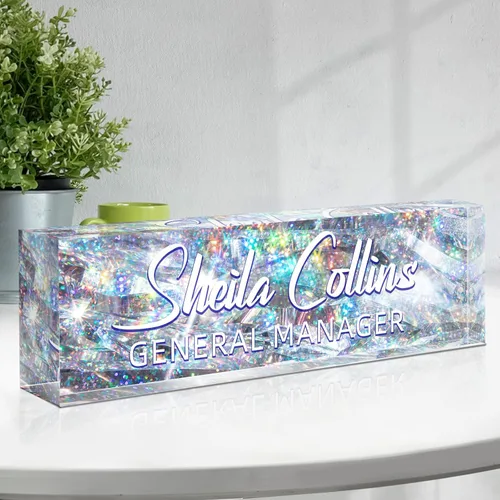 Miniatura 21 de Placa de nombre personalizada para escritorio, regalos de agradecimiento para empleados, placa de nombre de escritorio acrílica personalizada