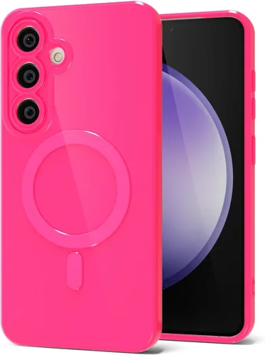 Miniatura 163 de Svanove para Samsung Galaxy S22 Funda de teléfono de silicona magnética, compatible con Magsafe, linda para mujeres, brillante color brillante, gel