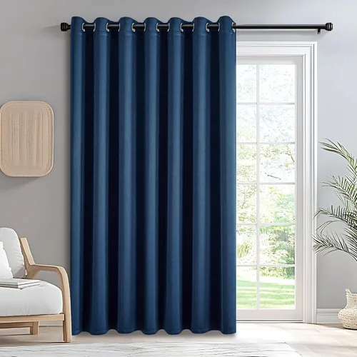 Miniatura 61 de IGEMAEVE Cortinas 100% opacas de 108 pulgadas de largo para dormitorio, juego de 2 paneles de cortinas opacas con bolsillo para barra y pestaña