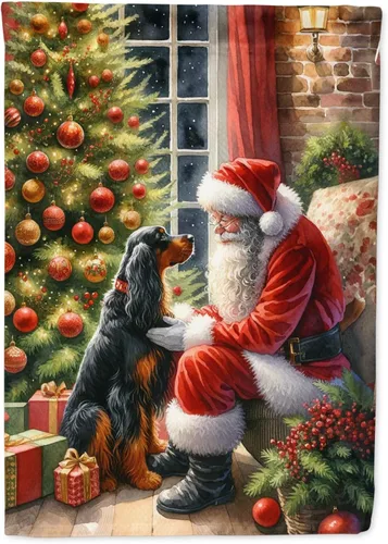 Miniatura 47 de Caroline's Treasures DAC4159CHF - Bandera de casa de Husky siberiano y Papá Noel para porche, grande, para colgar en la pared, poliéster