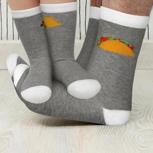 Miniatura 7 de Jiuguva Juego de 4 pares de calcetines a juego para papá y bebé, trajes a juego para papá e hijo, regalos de Navidad, regalos para papá por primera