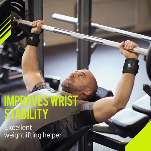 Miniatura 4 de Slim Panda Wrist Wraps for Powerlifting & Weightlifting - Adjustable 18" Straps with Thumb Loops Heavy Duty Wrist Support for Deadlift, Bench