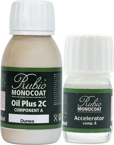 Miniatura 212 de Rubio Monocoat Tinte y acabado para madera de 650 pies cuadrados - Niebla Oil Plus 2C Aceite de linaza de secado rápido, ecológico