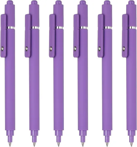 Miniatura 10 de PATIKIL 6 bolígrafos de gel retráctiles, tinta negra de 0.020 in, punta fina, escritura suave, lindo bolígrafo estético, de secado rápido