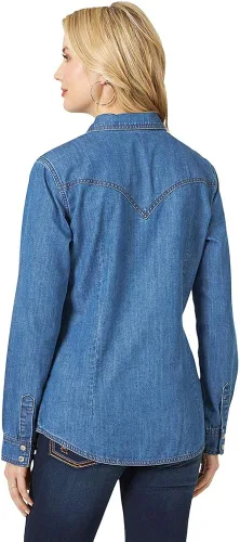 Miniatura 3 de Wrangler Camisa retro de manga larga para mujer