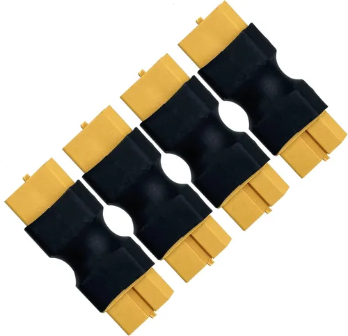 Miniatura 4 de Paquete de 4 conectores XT60 hembra a hembra sin adaptador de cable, adaptador de conector XT60 para RC FPV Car Plane Drone LiPo batería