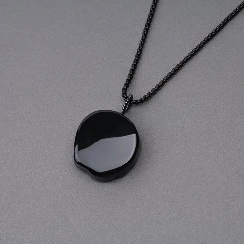 Miniatura 5 de COAI Collar de obsidiana con águila audaz para hombre
