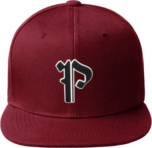 Miniatura 589 de Daxton Gorra clásica con visera de billete plano con letras del alfabeto inglés antiguo de la A a la Z