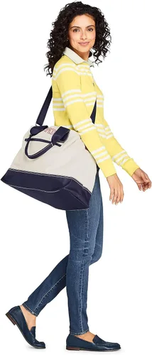 Miniatura 5 de Lands' End Bolsa de lona Weekender, NaturalTrue Navy, Bolsa de lona Weekender