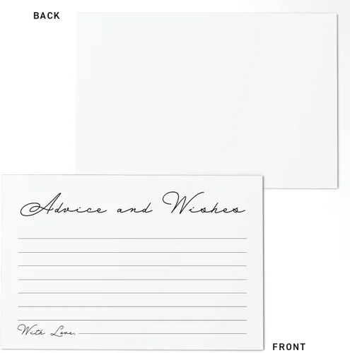 Miniatura 3 de CARDAMONOLY Paquete de 50 tarjetas de consejos y deseos, cartulina sin revestimiento de 6 x 4 para bodas, baby showers, cumpleaños y todas