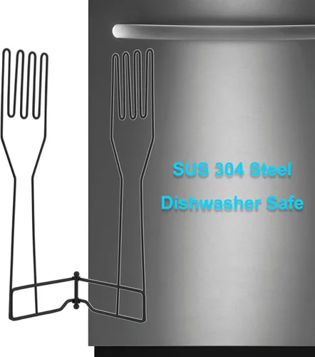 Miniatura 7 de Guantes de cocina Estante de secado, SUS 304 acero inoxidable plato guantes titular Negro