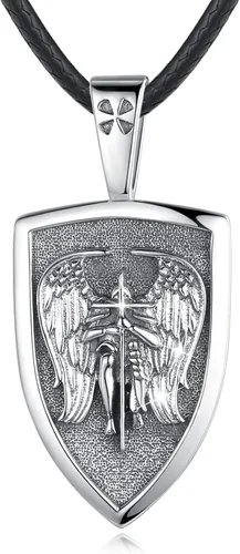 Miniatura 265 de Eusense Saint Necklace Sterling Silver 925 Protection Jewelry for Men Women Patron St Medals Amulet Pendant