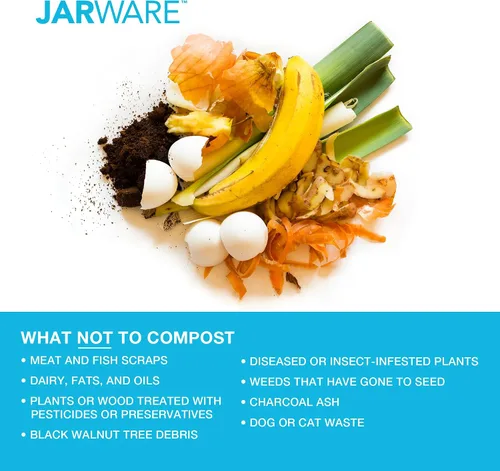 Miniatura 8 de Jarware Tapa de tarro de masón, tapa de compost de acero inoxidable para tarros Mason de boca ancha, con 4 filtros de carbón