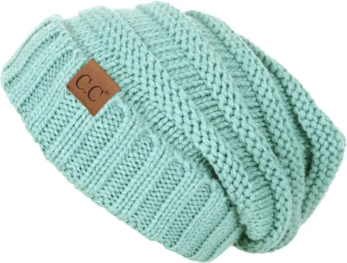 Miniatura 3 de Funky Junque Gorro holgado de punto trenzado de gran tamaño, grueso, suave, de gran