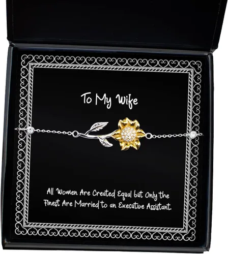 Game On Novelties Cool Wife Gifts, All Women are Created Equal but Only The Finest are Married to an, Perfect Holiday Sunflower Bracelet from Wife