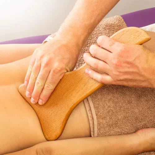 Miniatura 3 de tuuli Masaje anti celulitis conjunto masajeador rodillo con mango Gua Sha Maderotherapy madera