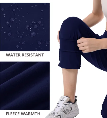 Miniatura 4 de HARTPOR Pantalones deportivos con forro polar para mujer, pantalones cargo de senderismo, resistentes al agua, pantalones deportivos de invierno