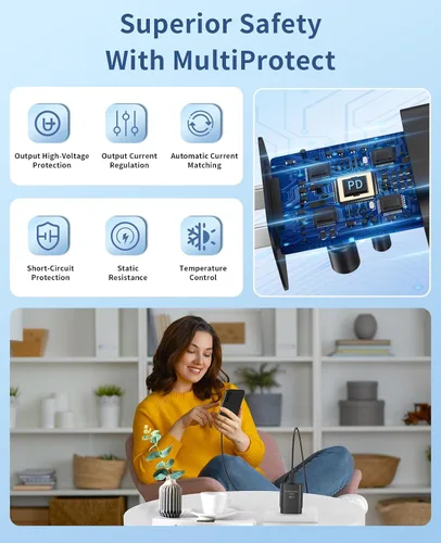 Miniatura 8 de Cargador Tipo C de Carga Rápida, Paquete de 2 Cargadores USB C Súper Rápidos de 25 W con Cable USB C de 6 Pies Compatible con Samsung Galaxy S24
