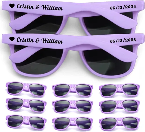 Miniatura 11 de Gafas de sol personalizadas para recuerdos de fiesta de boda, gafas de sol personalizadas a granel para hombres, padrinos de boda, adultos y mujeres