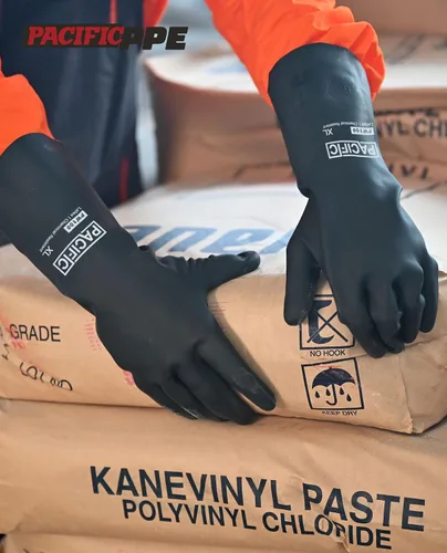 Miniatura 8 de PACIFIC PPE Guantes resistentes a productos químicos, guantes de goma industriales de gran resistencia, resistentes a ácidos, alcalinos y aceite, 32