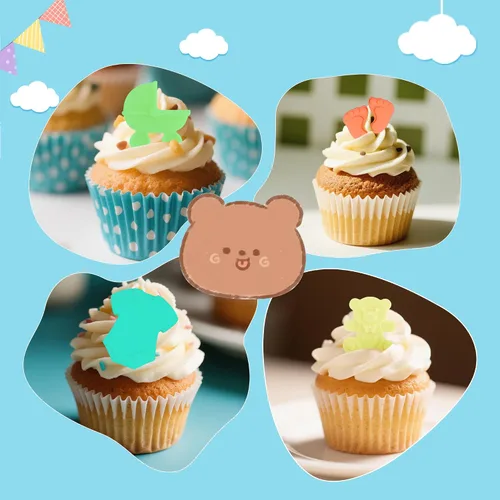 Miniatura 7 de Sidosir 3 moldes de silicona de chocolate para baby shower, antiadherentes para bebé, moldes de huellas para chocolate, chupete de botella