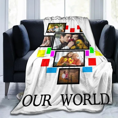 Miniatura 22 de Manta personalizada con foto de regalo para papá y abuelo, mejor regalo del día del padre, Halloween, Navidad, Año Nuevo de parte de hija, hijo