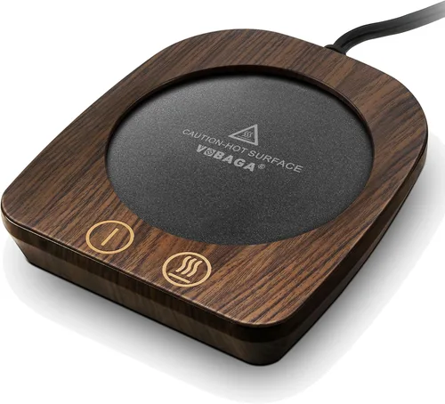 Miniatura 9 de VOBAGA Juego de calentador y taza de café, calentador de tazas de café con apagado automático y 3 ajustes de temperatura para escritorio, oficina