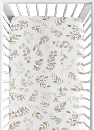 Miniatura 14 de Sweet Jojo Designs Sábanas bajeras para cuna (hojas florales rosas bohemias) para niñas, guardería infantil, habitación de niños pequeños - Colchón