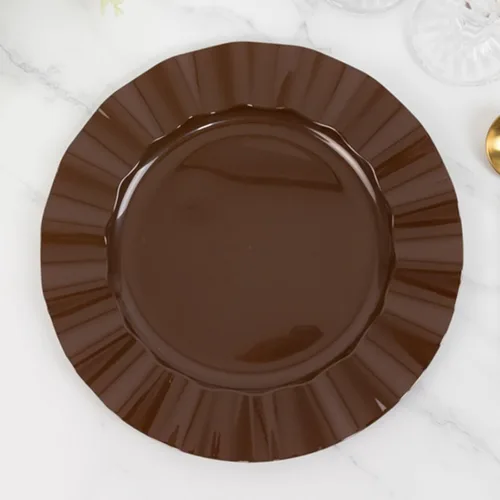 Miniatura 38 de Efavormart - Platos de cena de 11 pulgadas – Juego de 10 platos desechables redondos de plástico negro con borde dorado rizado – Vajilla elegante