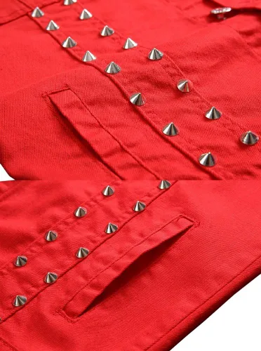 Miniatura 6 de LifeHe Chalecos de mezclilla sin mangas con solapa y cremallera punk para hombre