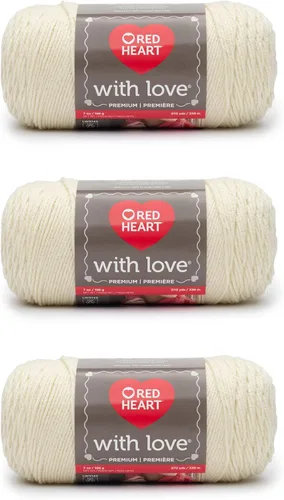 Miniatura 10 de Red Heart with Love Berry - Hilo rojo – Paquete de 3 unidades de 6.98 oz/7 onzas – Acrílico – 4 medianos (peinado) – 370 yardas – Tejido/ganchillo