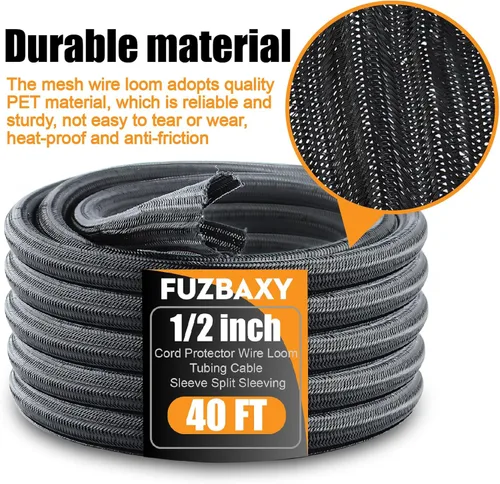Miniatura 3 de Cable de alambre de calibre 0 de 40 pies de aluminio revestido de cobre, Cable de batería 1/0, Conectores de terminales tipo oreja, Tubo