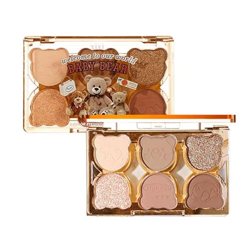 Paleta de sombras de ojos de 6 colores mate y brillante, sombras de ojos mezclables y duraderas Sombra de ojos mezclable y construible Maquillaje de