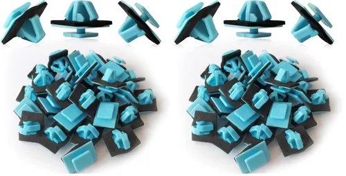 Miniatura 8 de 30 piezas de clip retenedor de moldura de balancín azul compatible con Hyundai Kia Elantra Santa Soul Sportage 87756-1F000