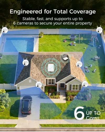 Miniatura 7 de MUBILIFE Cámaras de seguridad 4K inalámbricas para exteriores, sin suscripción, cámaras alimentadas por energía solar de 8MP para seguridad