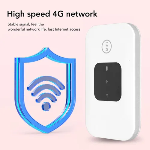 Miniatura 2 de Hotspot móvil 4G LTE, enrutador portátil con ranura para tarjeta SIM, WiFi de bolsillo de alta velocidad para viajes de oficina de negocios, soporta