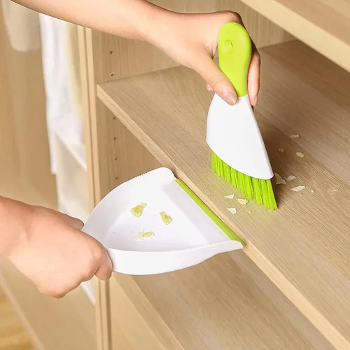 Juego de escoba y recogedor de escoba pequeña, mini escoba y recogedor, pequeños recogedores y juego de cepillos para la limpieza del hogar, sofá,