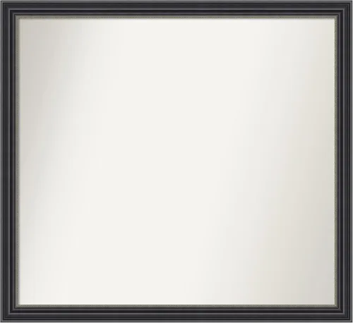 Miniatura 396 de Amanti Art Espejo de baño negro para sobre fregadero, 22 x 22 pulgadas, espejo de tocador cuadrado estrecho negro Avon, marco de madera casual