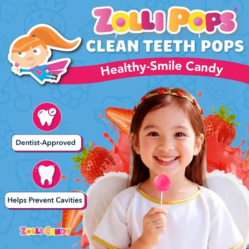 Miniatura 2 de Zollipops Clean Teeth Pops - Caramelos sin azúcar con xilitol, paletas sin colorantes, aptos para dieta cetogénica y diabética, golosinas aprobadas