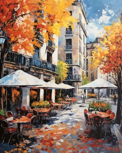 Miniatura 17 de Tucocoo Bumbers - Pintura de paisaje de puerta para adultos, paisaje de lago, pintura por números, pintura acrílica, lienzo junto al lago, plantas