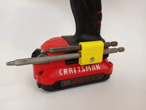 Miniatura 4 de Soporte magnético de broca larga para Dewalt 20V, sostiene de forma segura brocas largas y cortas - Galactic Gadgets (amarillo)