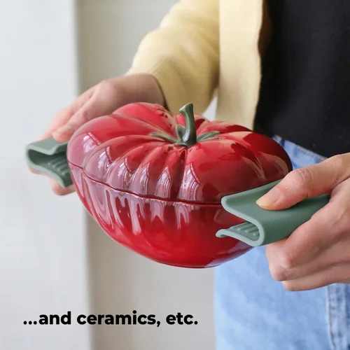 Miniatura 3 de Carrotez Soportes de silicona para ollas, cubiertas resistentes al calor para mangos de ollas para cocina, accesorios para hornos holandeses