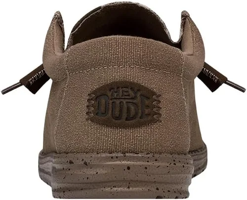 Miniatura 5 de Hey Dude Men's Wally Canvas Mono Mens Shoes Men's Slip-on Loafers Comfortable & Light