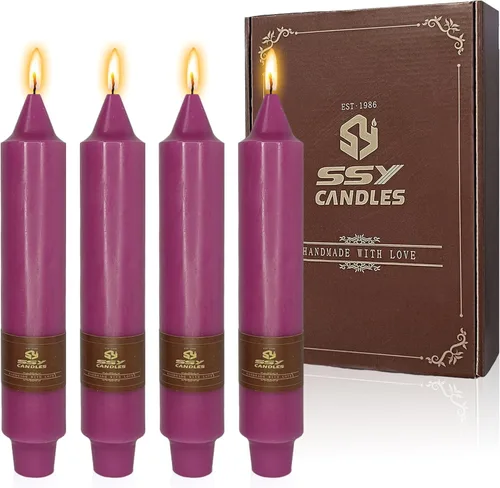 Miniatura 61 de Candelabros cortos de 5 pulgadas con velas cónicas verde oscuro, 4 piezas para cena, hogar, boda, fiesta, decoración