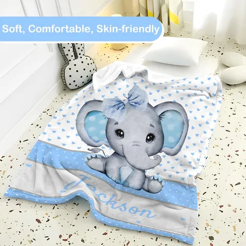 Miniatura 4 de Manta de Bebé Personalizada para Niños, Manta de Bebé Personalizada con Nombre, Mantas Personalizadas con Nombre Suaves y Acogedoras para Niños