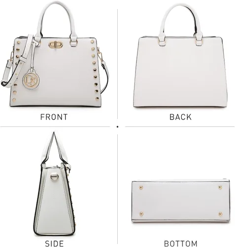Miniatura 3 de Dasein - Carteras y bolsas de mano para mujer, bolsas planas, con asa superior, bolso de hombro, bolso de trabajo con cartera a juego