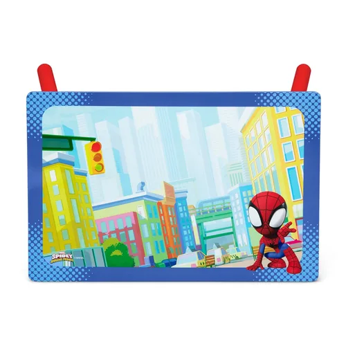 Miniatura 7 de Delta Children Marvel Spidey y sus sorprendentes amigos Juego de 3 piezas para cuarto de juegos infantil – Incluye mesa, silla y caja de juguetes