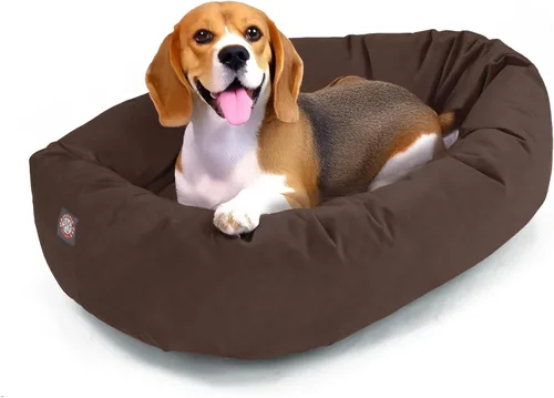 Miniatura 55 de Majestic Pet Cama para Perros Grandes Lavable de 40 Pulgadas, Mueble Ortopédico en Forma de Donut para Perros Grandes, Almohadilla y Alfombra de Gris