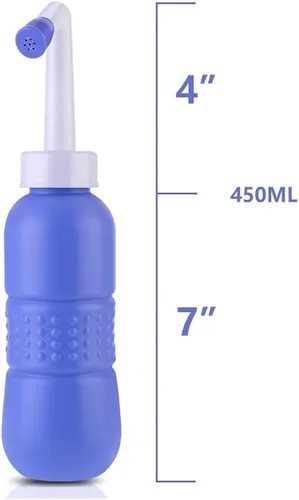 Miniatura 2 de Botella de bidé portátil para viajes, cuidado de higiene personal, bidé manual (11 pulgadas)