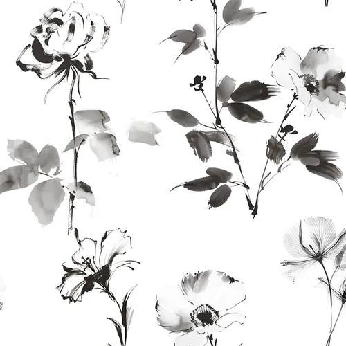 Miniatura 11 de Hopepak Papel Tapiz Floral Despegar y Pegar para Dormitorio Estilo Moderno Granja Papel de Pared con Flores Autoadhesivo Removible Papel de Contacto